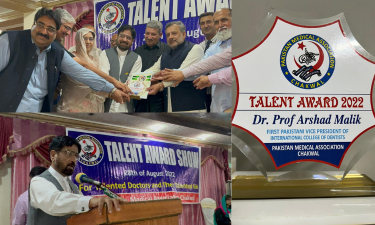 Prof Dr Arshad Malik wins Annual Talent Award