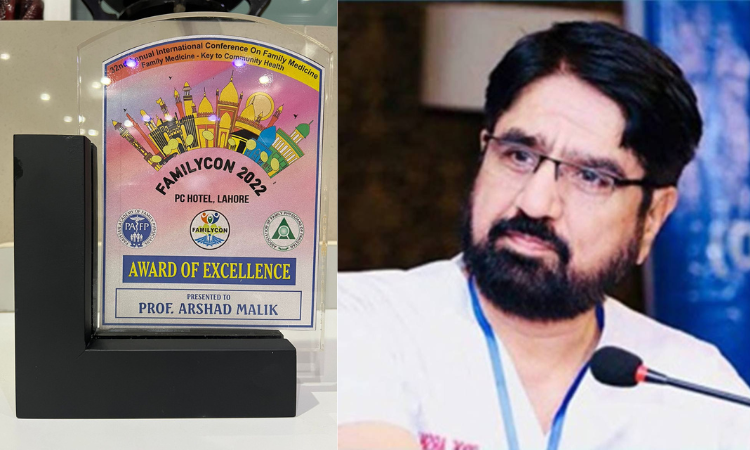 Prof Arshad Malik receives “Award of Excellence” at Family Con 2022