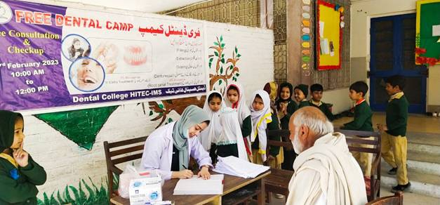 HITEC-IMS holds dental camp in rural area
