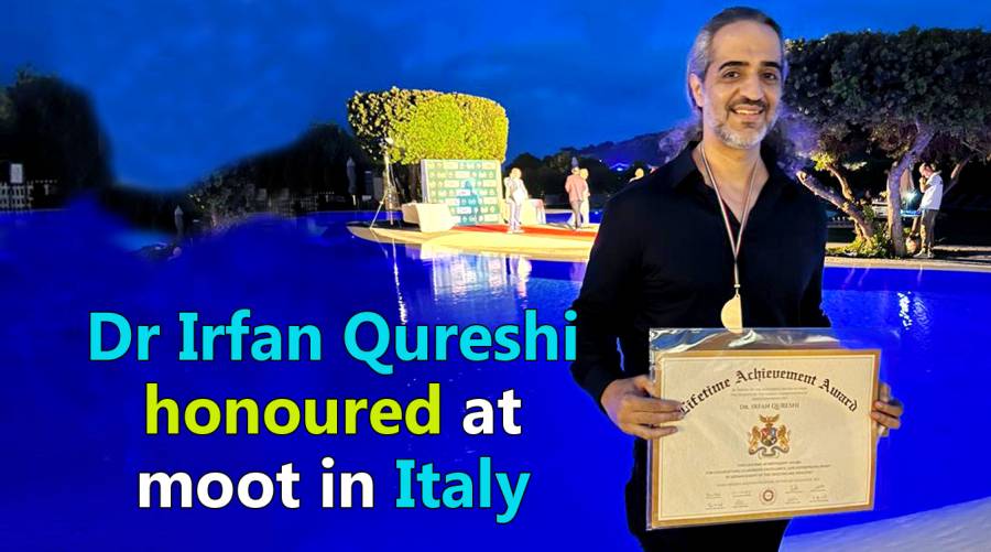 Dr Irfan Qureshi honoured at moot in Italy