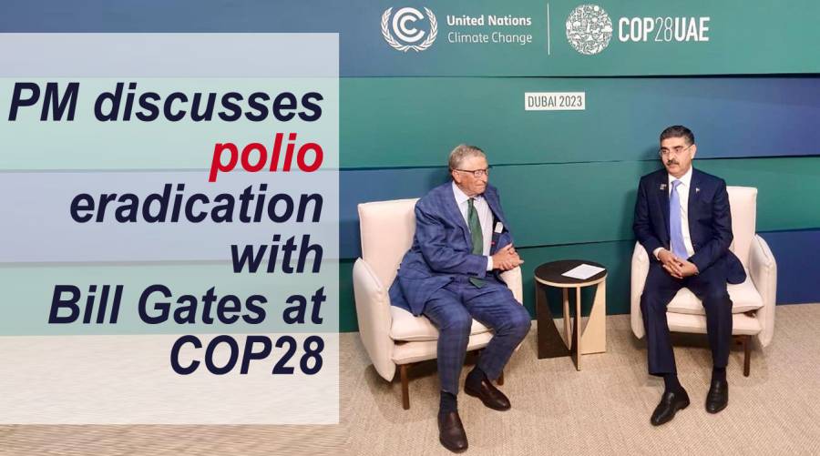 PM discusses polio eradication with Bill Gates at COP28